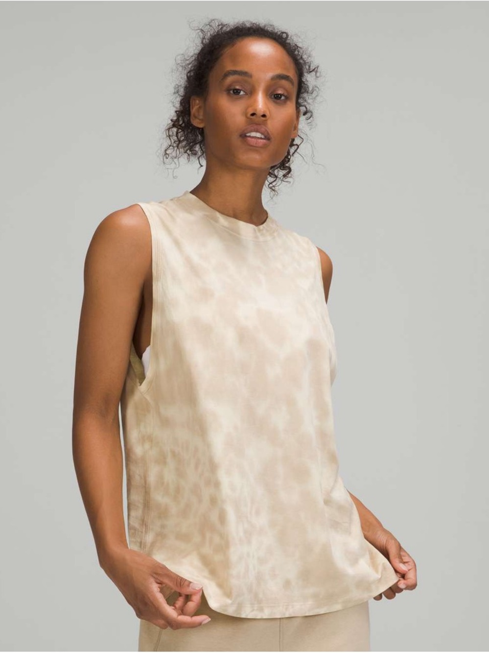 Lululemon All Yours Tank - Marmoleado Tie Dye Lemon Chiffon Trench Muscle Tee